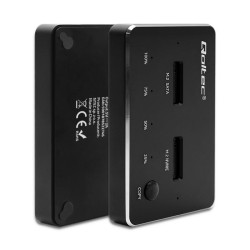 Stacja dokująca Qoltec dysków SSD M.2 | NVMe | SATA | USB-C | DUAL 2 x 2TB