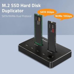 Stacja dokująca Qoltec dysków SSD M.2 | NVMe | SATA | USB-C | DUAL 2 x 2TB