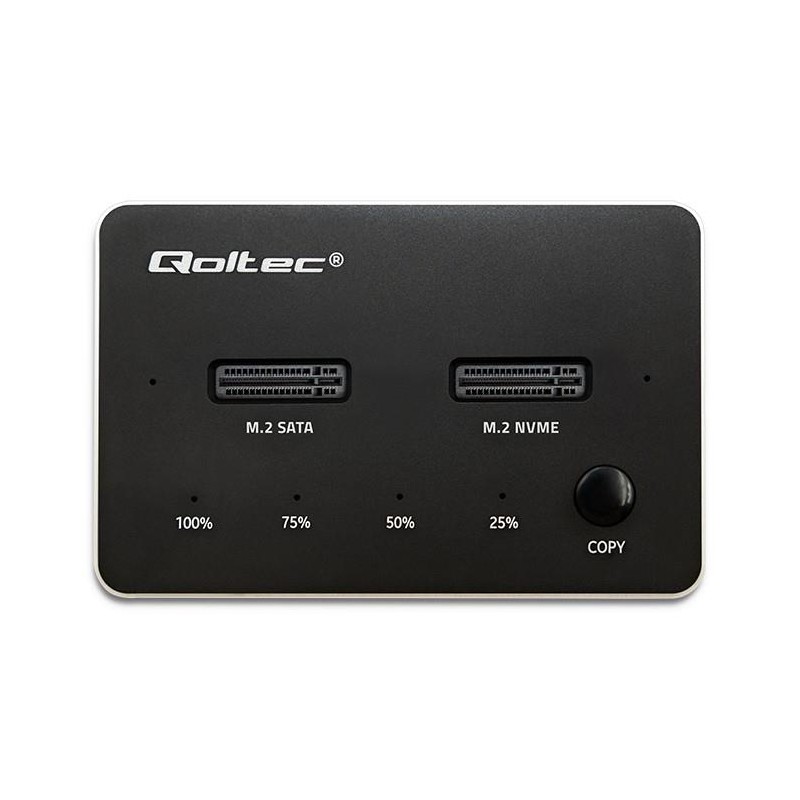 Stacja dokująca Qoltec dysków SSD M.2 | NVMe | SATA | USB-C | DUAL 2 x 2TB