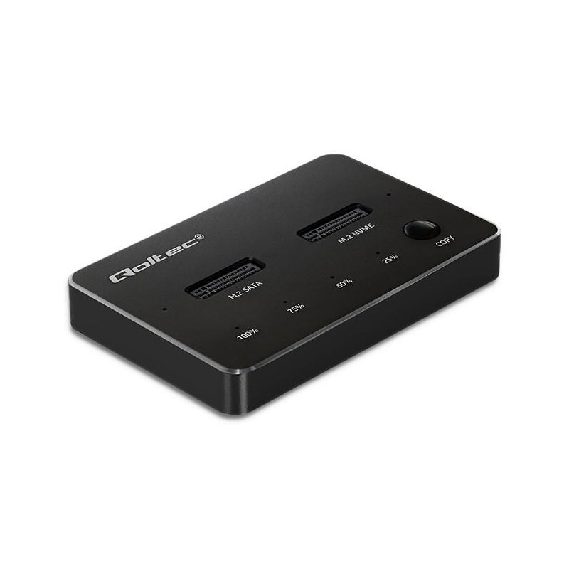 Stacja dokująca Qoltec dysków SSD M.2 | NVMe | SATA | USB-C | DUAL 2 x 2TB