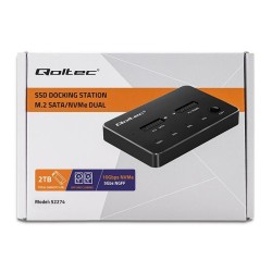 Stacja dokująca Qoltec dysków SSD M.2 | NVMe | SATA | USB-C | DUAL 2 x 2TB