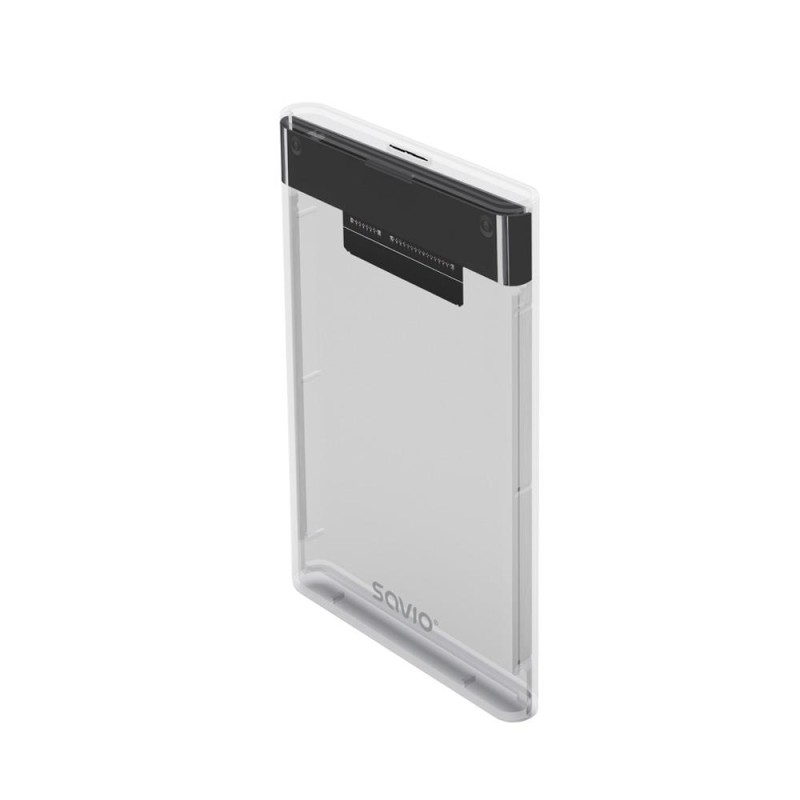 Obudowa na dysk HDD/SDD SAVIO AK-66, USB 3.0, 2,5", transparentny