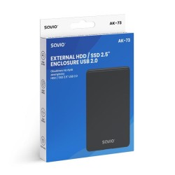 Obudowa na dysk zewnętrzny Savio AK-73 HDD/SDD 2,5' USB 2.0