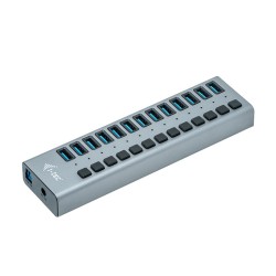 Hub USB3.0 z ładowaniem, 13 portów, zasilacz 60W | PartsPC.pl