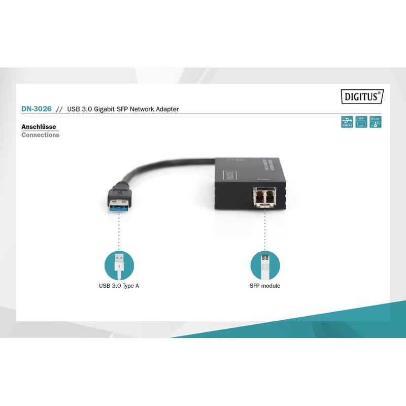 Karta sieciowa przewodowa USB 3.0 A do RJ45 Gigabit SFP Ethe… | PartsPC.pl