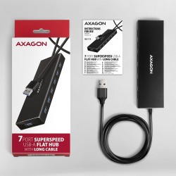 HUE-F7A Hub 7-portowy USB 3.2 Gen 1 ALU FLAT, micro USB, 1m … | PartsPC.pl
