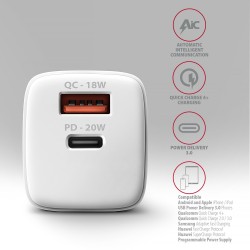 ACU-PQ20W Ładowarka sieciowa 20W QC3.0/AFC/FCP + PD type-C B… | PartsPC.pl
