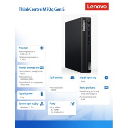 Komputer ThinkCentre M70q Tiny G5 12TD000FPB W11Pro i5-14500… | PartsPC.pl