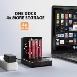 ADSA-M2C44 Stacja dokująca USB4 dla 4x M.2 NVMe SSD z funkcj… | PartsPC.pl