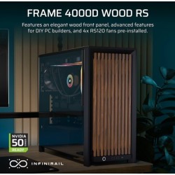 Obudowa FRAME 4000D RS Wood Mid-Tow Black/Walnut | PartsPC.pl