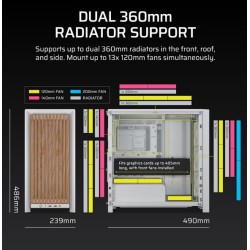 Obudowa FRAME 4000D RS Wood Mid-Tower White/Oak | PartsPC.pl