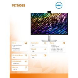 Monitor P2726DEB 27 cali IPS QHD (2560x1440)/16:9/HDMI/2xDP/… | PartsPC.pl