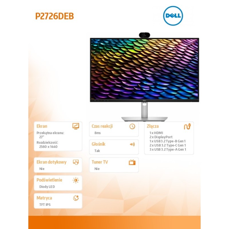 Monitor P2726DEB 27 cali IPS QHD (2560x1440)/16:9/HDMI/2xDP/… | PartsPC.pl