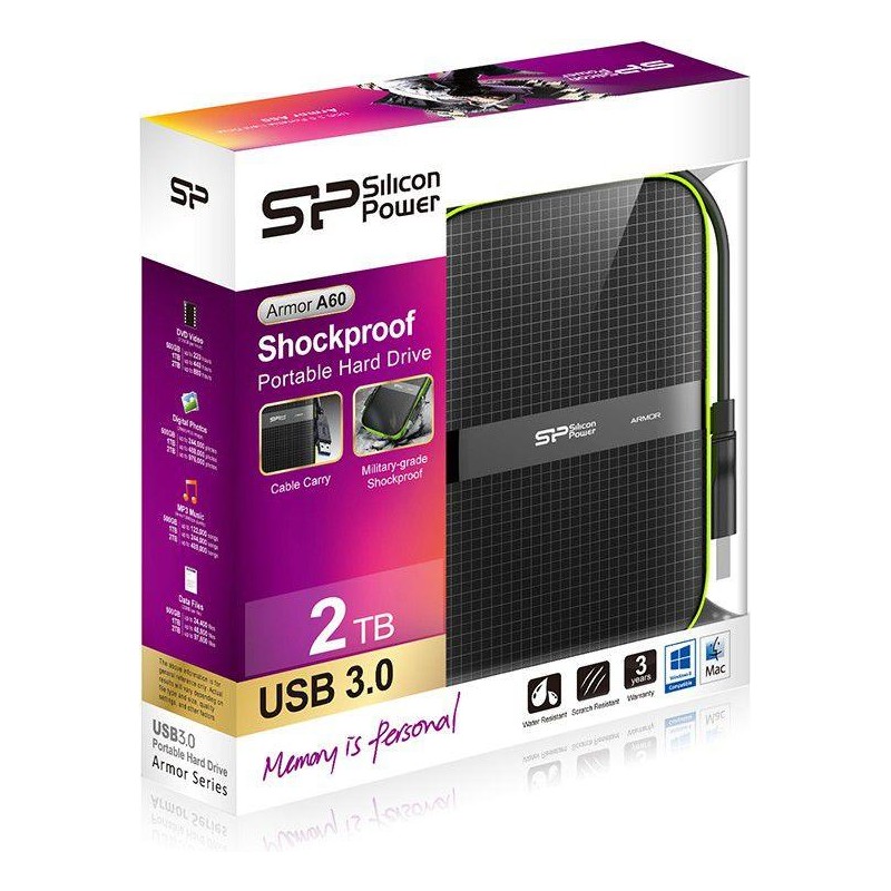Dysk zewnętrzny Silicon Power ARMOR A60 2TB 2,5" USB 3.0 | PartsPC.pl