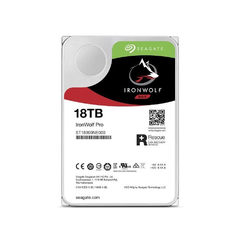 Dysk SEAGATE IronWolf™ PRO ST18000NT001 18TB 3,5" 7200 256MB SATA III NAS