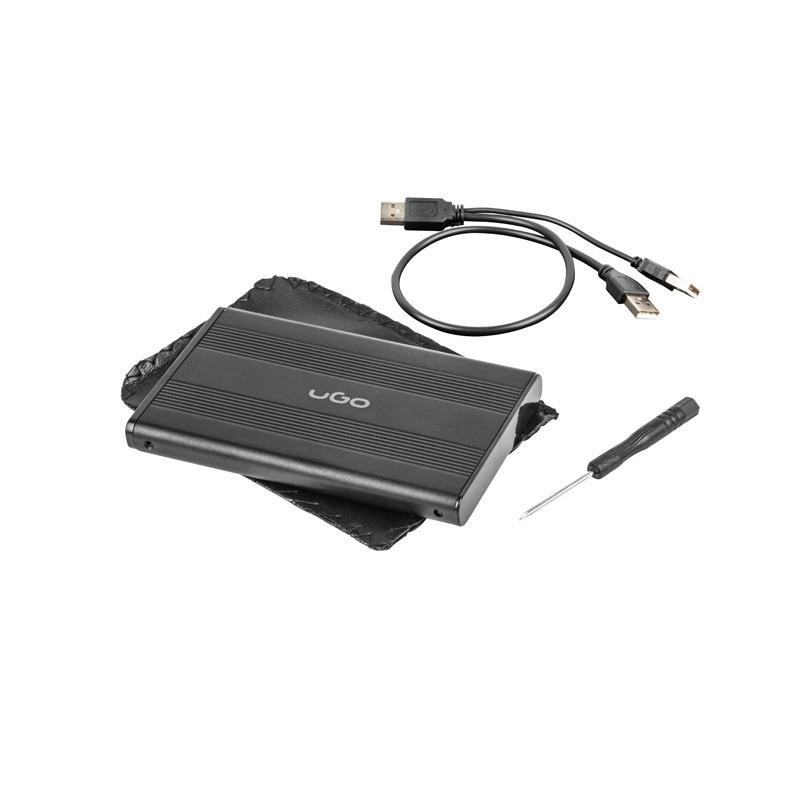 Obudowa na dysk HDD/SSD UGO UKZ-1003 USB 2.0 SATA 2,5" alumi… | PartsPC.pl