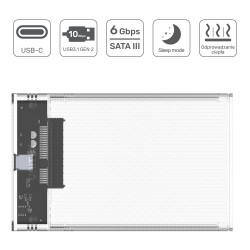 Obudowa na dysk Unitek S1103A USB 3.1 HDD/SSD SATA 6G UASP… | PartsPC.pl
