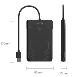 Obudowa Unitek Y-3036 USB 3.1 HDD/SSD SATA 6G UASP | PartsPC.pl