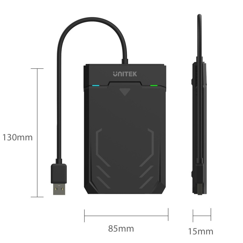 Obudowa Unitek Y-3036 USB 3.1 HDD/SSD SATA 6G UASP | PartsPC.pl