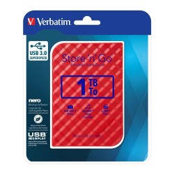 Dysk zewnętrzny Verbatim 1TB Store 'n' Go 2.5" czerwony USB… | PartsPC.pl