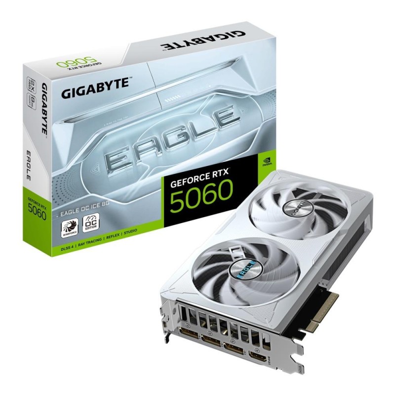 Karta VGA Gigabyte GeForce RTX 5060 EAGLE OC ICE 8G 8GB GDDR… | PartsPC.pl