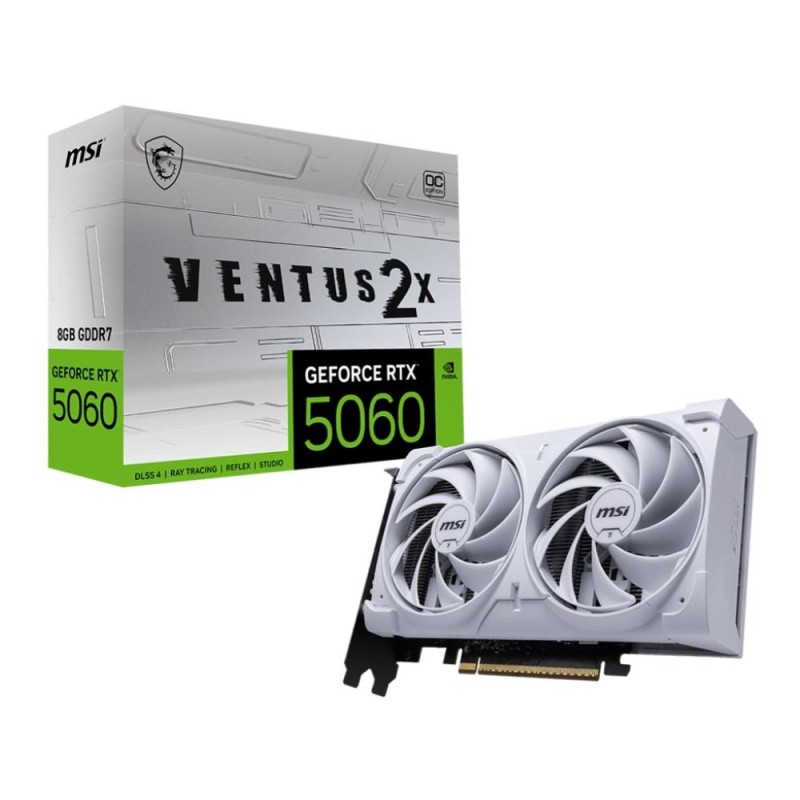 Karta VGA MSI GeForce RTX 5060 8G VENTUS 2X OC WHITE 8GB GDD… | PartsPC.pl