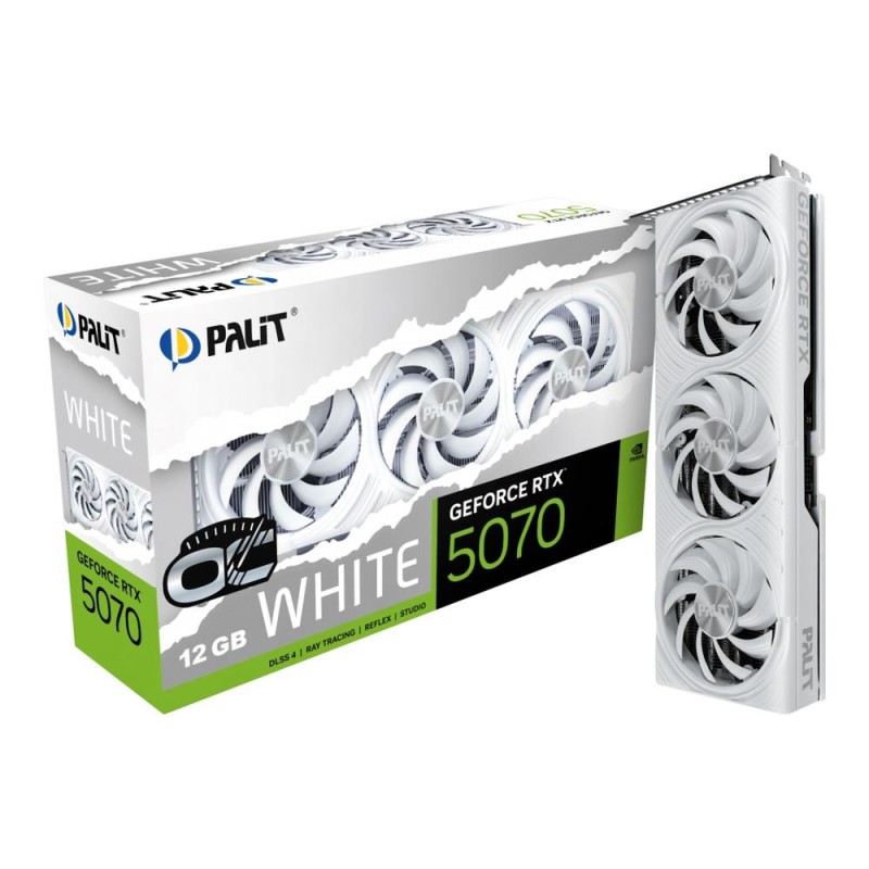 Karta VGA Palit GeForce RTX 5070 White OC 12GB GDDR7 192bit … | PartsPC.pl