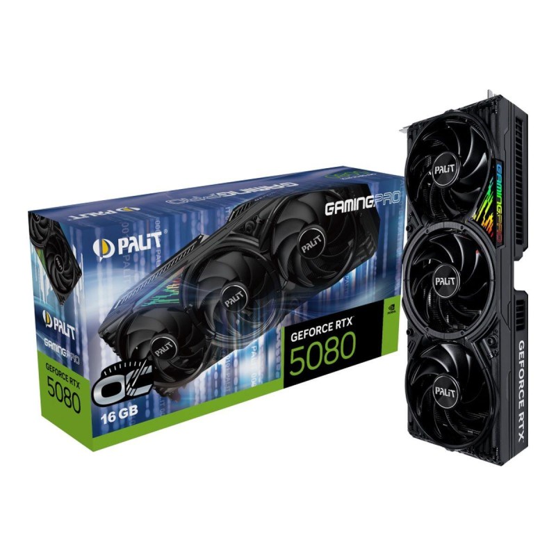 Karta VGA Palit GeForce RTX 5080 GamingPro OC 16GB GDDR7 256… | PartsPC.pl
