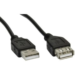 Przedłużacz USB 2.0 Akyga AK-USB-07 USB A(M) - A(F) 1,8m cza… | PartsPC.pl