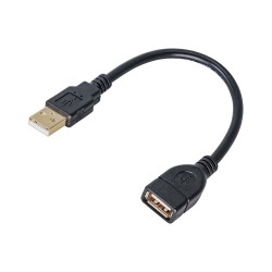 Przedłużacz USB 2.0 Akyga AK-USB-23 USB A(M) - A(F) 0,15m cz… | PartsPC.pl