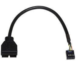 Kabel adapter Akyga AK-CA-28 USB 19pin M - USB 9pin F 0,2m c… | PartsPC.pl