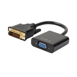 Kabel adapter Akyga AK-AD-50 VGA F - DVI 20+1 pin M 0,15m cz… | PartsPC.pl