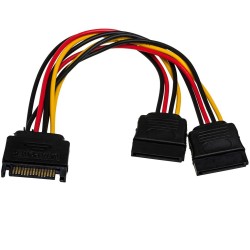 Kabel adapter Akyga AK-CA-31 SATA (M) - 2x SATA (F) 0,15m | PartsPC.pl