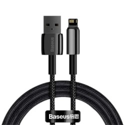 Kabel Baseus Tungsten Gold USB-A - Lightning 1m czarny | PartsPC.pl