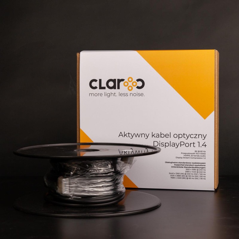 Claroc Kabel optyczny DisplayPort 1.4 AOC 8K 20 m | PartsPC.pl
