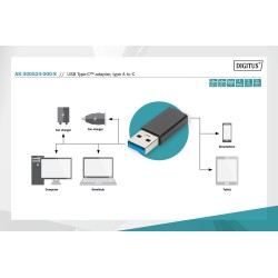 Adapter DIGITUS USB 3.0 HighSpeed Typ USB C/USB A M/Ż czarny… | PartsPC.pl