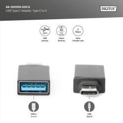Adapter DIGITUS USB 3.0 SuperSpeed Typ USB C/USB A M/Ż czarn… | PartsPC.pl