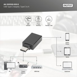 Adapter DIGITUS USB 3.0 SuperSpeed Typ USB C/USB A M/Ż czarn… | PartsPC.pl