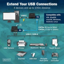 Przedłużacz/Extender DIGITUS USB 3.1 Gen1 po skrętce kat.6A … | PartsPC.pl