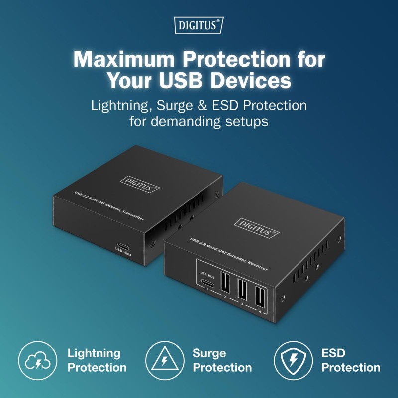 Przedłużacz/Extender DIGITUS USB 3.1 Gen1 po skrętce kat.6A … | PartsPC.pl