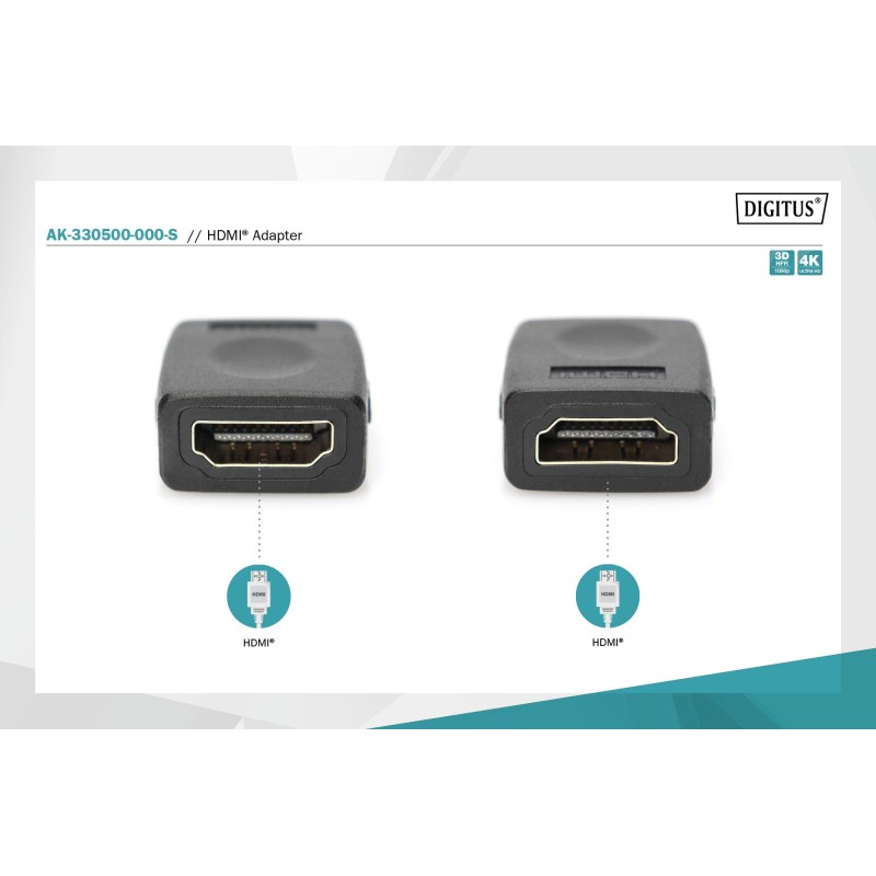 Adapter DIGITUS HDMI HDMI A/Ż - HDMI A/Ż | PartsPC.pl