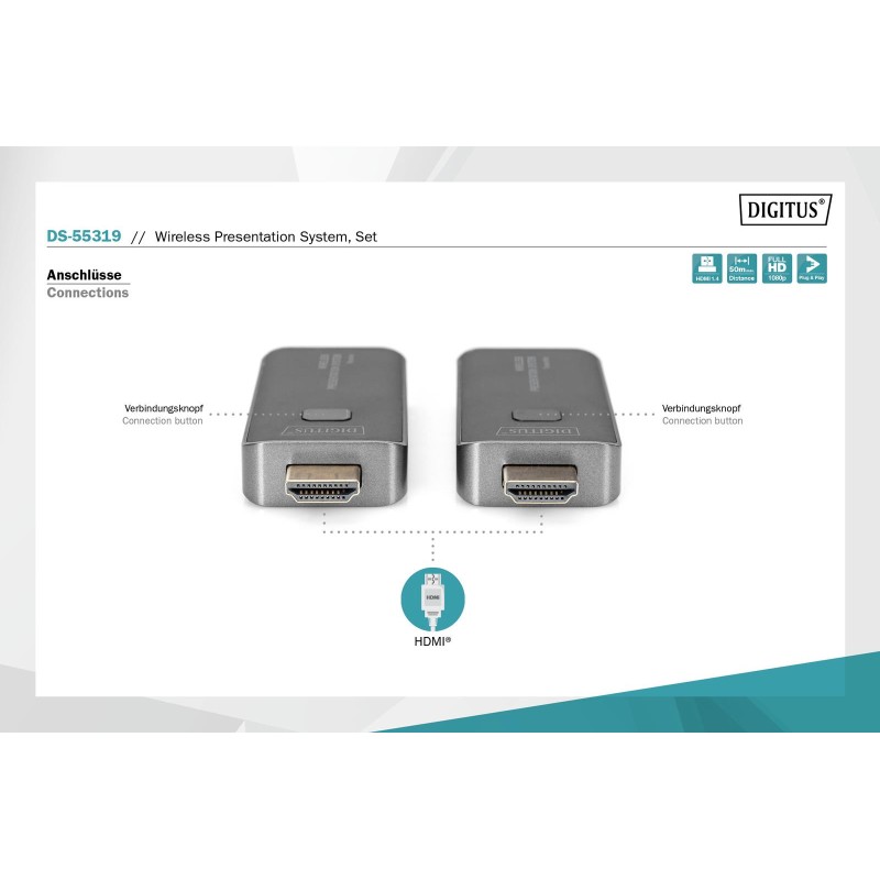 Przedłużacz/Extender DIGITUS HDMI prezentacyjny, bezprzewodo… | PartsPC.pl