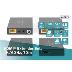 Przedłużacz/Extender DIGITUS HDMI 70m po skrętce Cat.5e/6/7 … | PartsPC.pl