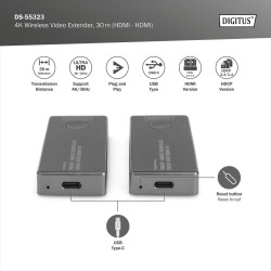 Przedłużacz/Extender DIGITUS HDMI bezprzewodowy 30m UHD 4K30… | PartsPC.pl