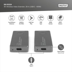 Przedłużacz/Extender DIGITUS USB-C - HDMI bezprzewodowy 30m … | PartsPC.pl