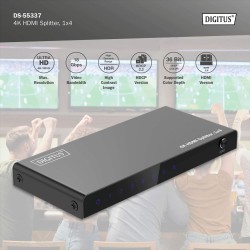 Rozdzielacz/Splitter DIGITUS HDMI 1x4, 4K/60Hz UHD z HDR, 18… | PartsPC.pl