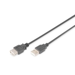 Przedłużacz DIGITUS AK-300202-030-S USB 2.0 3m czarny | PartsPC.pl