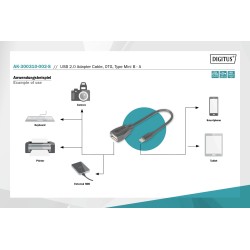 Kabel adapter USB 2.0 DIGITUS HighSpeed OTG Typ miniUSB B/US… | PartsPC.pl