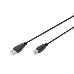 Kabel drukarkowy DIGITUS USB 2.0 A/M - B/M, 1m czarny | PartsPC.pl