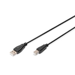 Kabel drukarkowy DIGITUS USB 2.0 A/M - B/M, 3m czarny | PartsPC.pl